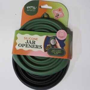 Green and Black Silicone Jar Openers - Set of 2